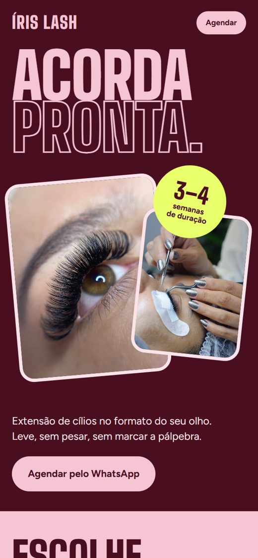 Site de lash designer